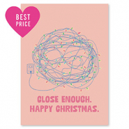 Kaartjes voor sieraden "Close enough" Pink-blue