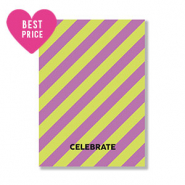 Kaartjes voor sieraden "Celebrate" Lime-purple