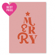 Kaartjes voor sieraden "Merry" Pink-red