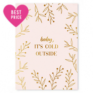 Kaartjes voor sieraden "Baby, it's cold outside" Light pink