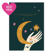 Kaartjes voor sieraden "Let's make a december..." Petrol green