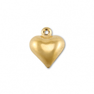 Bedels van Stainless steel Roestvrijstaal (RVS) heart Gold