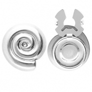 Button covers van Stainless steel Roestvrij staal (RVS) spiral Silver