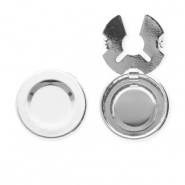 Eco-brass® metaal button covers Silver