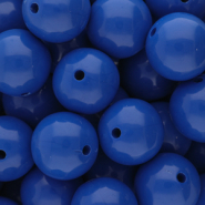 18 mm kralen van DQ acryl shiny Dazzling blue 18-3949 TCX