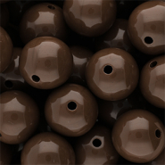16 mm kralen van DQ acryl shiny Cappuccino 19-1220 TCX