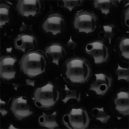 12 mm kralen van DQ acryl shiny Black