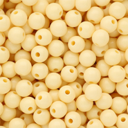 10 mm kralen van DQ acryl shiny Pastel yellow 11-0616 TPG