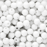 8 mm kralen van DQ acryl shiny Snow white 11-0602 TCX