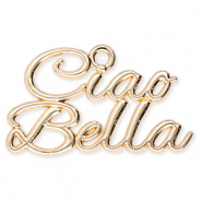 Metaal bedels "Ciao Bella" Gold