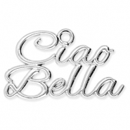 Metaal bedels "Ciao Bella" Silver