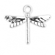 Metaal bedels dragonfly Silver