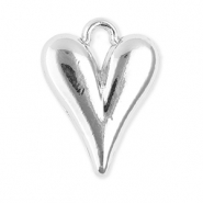 Metaal bedels heart Silver