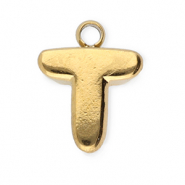 Bedels van Stainless steel Roestvrij staal (RVS) letter T Gold