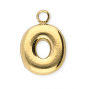 Bedels van Stainless steel Roestvrij staal (RVS) letter O Gold