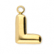 Bedels van Stainless steel Roestvrij staal (RVS) letter L Gold