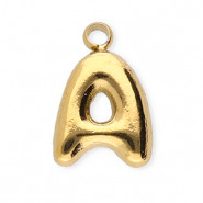 Bedels van Stainless steel Roestvrij staal (RVS) letter A Gold