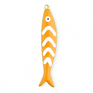 Bedels van Stainless steel Roestvrij staal (RVS) fish Gold-orange-white