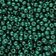 Rocailles 6/0 (4mm) Metallic shine teal green