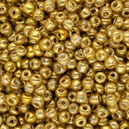 Rocailles 6/0 (4mm) Metallic shine yellow gold