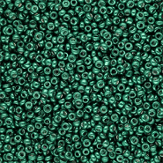 Rocailles 12/0 (2mm) Metallic shine teal green
