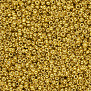 Rocailles 12/0 (2mm) Metallic shine yellow gold