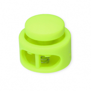Gekleurde onderdelen koordstopper round Neon green