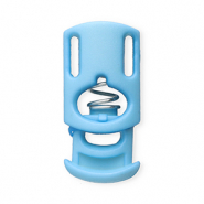 Gekleurde onderdelen koordstopper rectangle Light blue