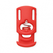 Gekleurde onderdelen koordstopper rectangle Red