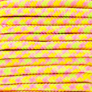 Musthave paracord 6mm Yellow-light pink-lime green