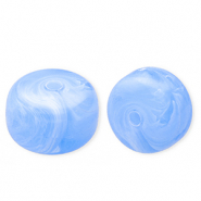 Kralen van acryl disc Light blue-marble