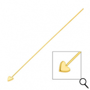 BY31&reg; Benodigdheden van Stainless steel Roestvrij staal (RVS) nietstiften with heart 70mm Gold