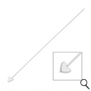 BY31&reg; Benodigdheden van Stainless steel Roestvrij staal (RVS) nietstiften with heart 70mm Silver