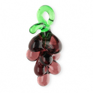 Glas bedels handgemaakt grapes Transparent berry wine red-transparent green