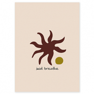 BY31&reg; Kaartjes voor sieraden "Just breathe" Cr&egrave;me-dark brown-olive green
