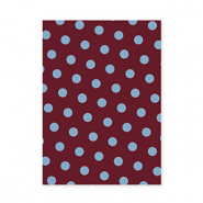 BY31&reg; Kaartjes voor sieraden dots Mahogany red-light blue