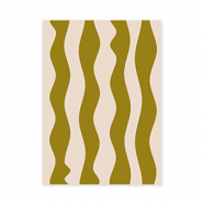 BY31&reg; Kaartjes voor sieraden waves Olive green-cr&egrave;me