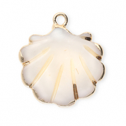 Schelp hanger special scallop White-gold