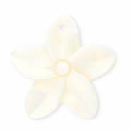 Schelp hanger special flower White