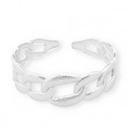 Armbanden van Stainless steel Roestvrij staal (RVS) bangle belcher chain Silver