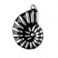 Bedels van Stainless steel Roestvrij staal (RVS) enamel shell Silver-black