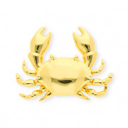 Eco-brass&reg; metaal bedels crab Gold