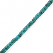 Kralen natuursteen disc 4mm Marble reef green
