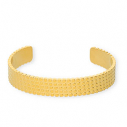 Armbanden van Stainless steel Roestvrij staal (RVS) bangle dots Gold
