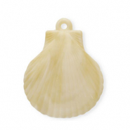 Acryl hangers shell Beige-brown-white
