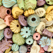 Kralen van acryl mix Multicolour-gold