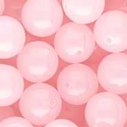 18 mm kralen van DQ&reg; acryl shiny Light pink