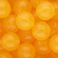 18 mm kralen van DQ&reg; acryl shiny Warm yellow