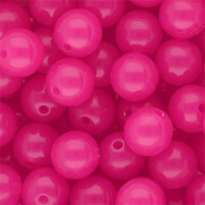 14 mm kralen van DQ&reg; acryl shiny Magenta pink