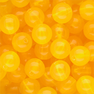 14 mm kralen van DQ&reg; acryl shiny Warm yellow